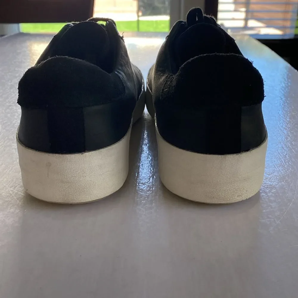 ALLSAINTS Women’s Black Leather Sneakers Size 39